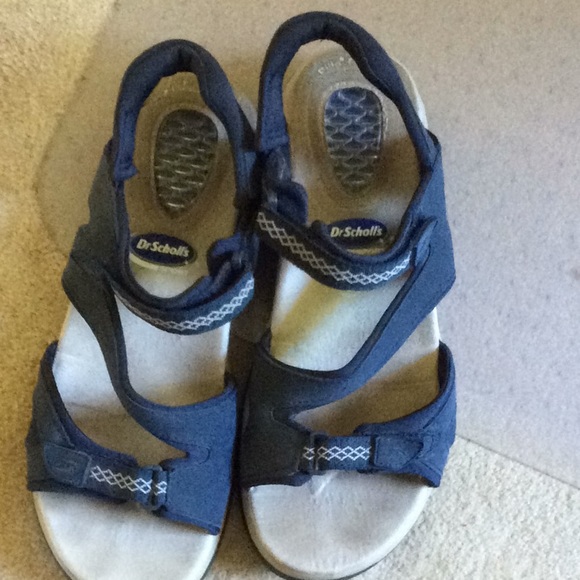 dr scholl's navy blue sandals